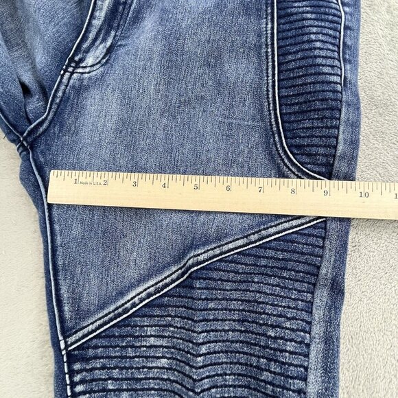 Liquor n Poker Women's 34X25 Denim Jeans Ripped Hip Hop Rapper Rock Rebellious - Picture 7 of 14